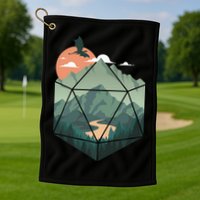 D20 Art Dungeons Lover Fantasy Gaming Golf Towel