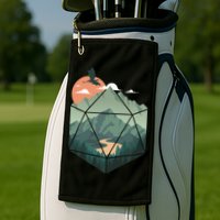 D20 Art Dungeons Lover Fantasy Gaming Golf Towel