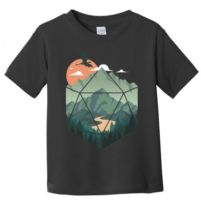 D20 Art Dungeons Lover Fantasy Gaming Toddler T-Shirt