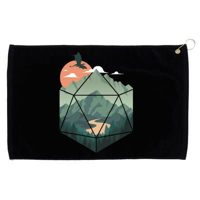D20 Art Dungeons Lover Fantasy Gaming Grommeted Golf Towel