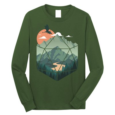 D20 Art Dungeons Lover Fantasy Gaming Long Sleeve Shirt