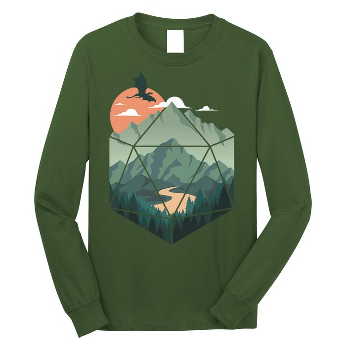 D20 Art Dungeons Lover Fantasy Gaming Long Sleeve Shirt