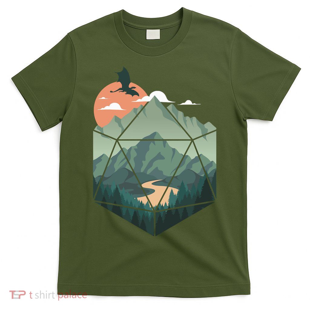 D20 Art Dungeons Lover Fantasy Gaming T-Shirt