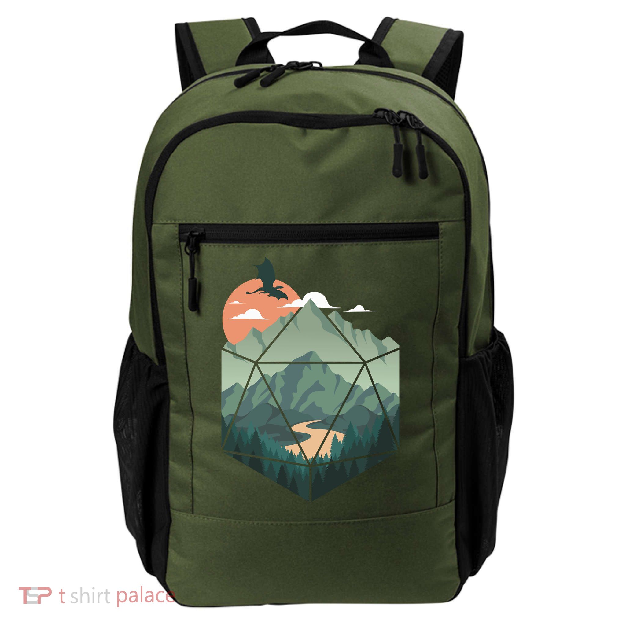 D20 Art Dungeons Lover Fantasy Gaming Daily Commute Backpack