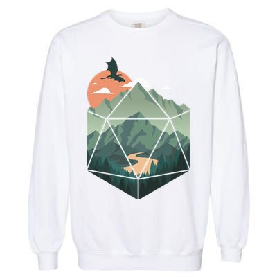 D20 Art Dungeons Lover Fantasy Gaming Garment-Dyed Sweatshirt