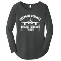 Desantis Airlines Distress Flag Bringing The Border To You Women's Perfect Tri Tunic Long Sleeve Shirt