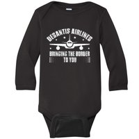 Desantis Airlines Distress Flag Bringing The Border To You Baby Long Sleeve Bodysuit