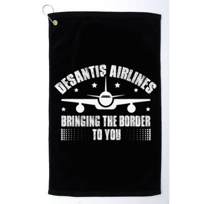 Desantis Airlines Distress Flag Bringing The Border To You Platinum Collection Golf Towel