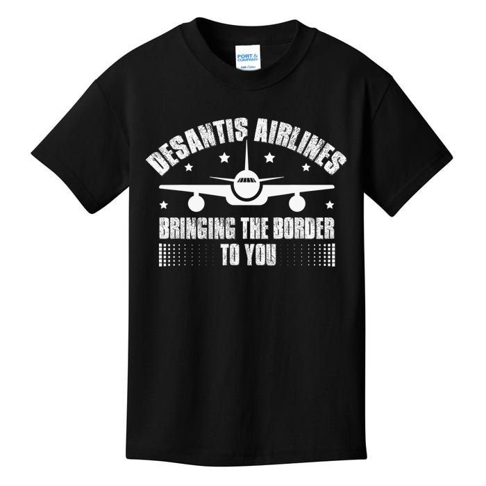 Desantis Airlines Distress Flag Bringing The Border To You Kids T-Shirt