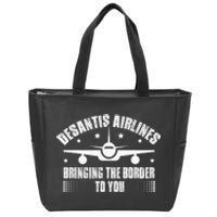 Desantis Airlines Distress Flag Bringing The Border To You Zip Tote Bag