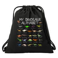 Dinosaur Alphabet Dino ABC For Kids Men Women Dinosaur Drawstring Bag