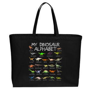 Dinosaur Alphabet Dino ABC For Kids Men Women Dinosaur Cotton Canvas Jumbo Tote