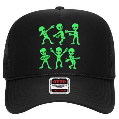 Dancing Aliens Dance Challenge High Crown Mesh Back Trucker Hat