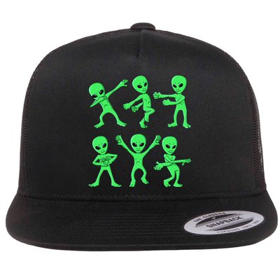 Dancing Aliens Dance Challenge Flat Bill Trucker Hat