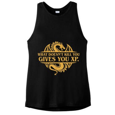 Dungeons And Dragons What Doesn't Kill You Gives You XP Ladies PosiCharge Tri-Blend Wicking Tank