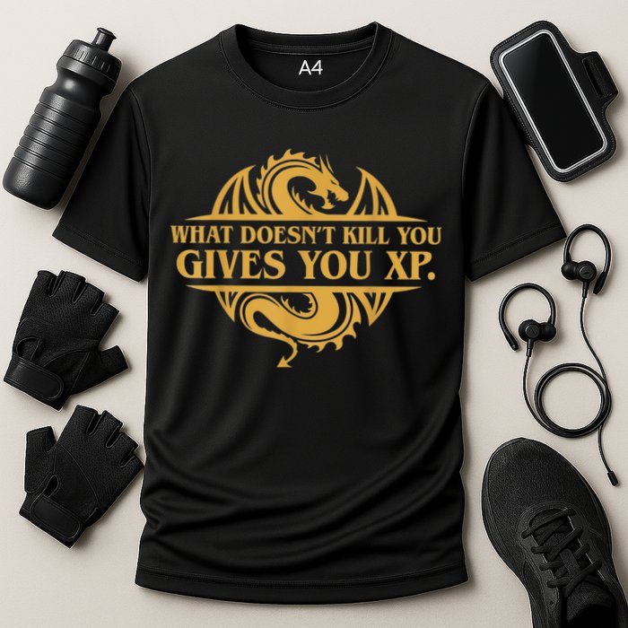 Dungeons And Dragons What Doesn't Kill You Gives You XP Performance Shirt