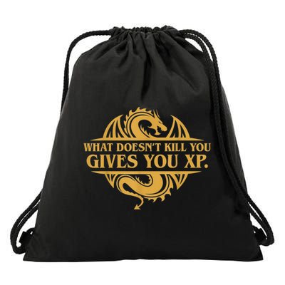 Dungeons And Dragons What Doesn't Kill You Gives You XP Drawstring Bag