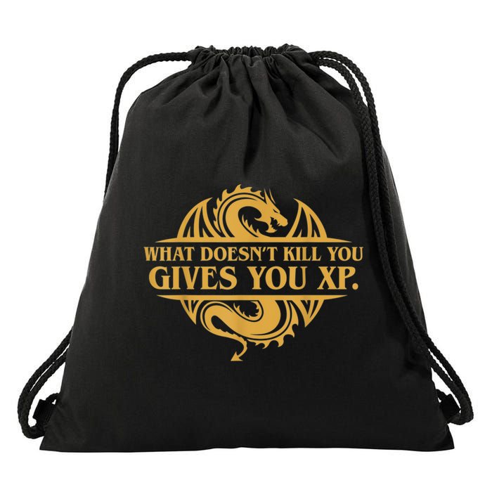 Dungeons And Dragons What Doesn't Kill You Gives You XP Drawstring Bag