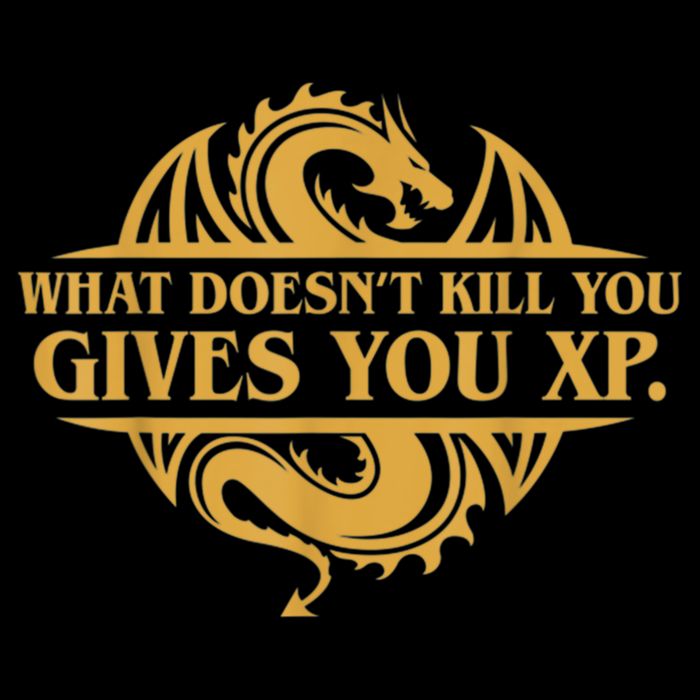 Dungeons And Dragons What Doesn't Kill You Gives You XP Flat Bill Trucker Hat