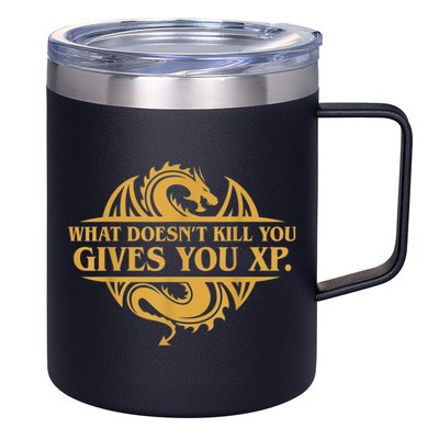 Dungeons And Dragons What Doesn't Kill You Gives You XP 12oz Stainless Steel Coffee Mug
