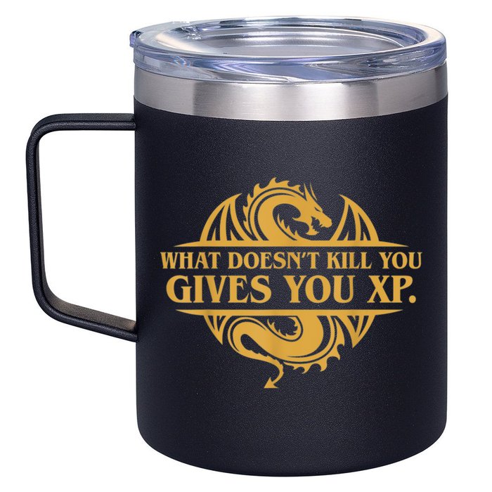 Dungeons And Dragons What Doesn't Kill You Gives You XP 12oz Stainless Steel Coffee Mug