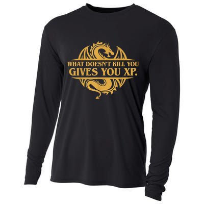 Dungeons And Dragons What Doesn't Kill You Gives You XP Cooling Performance Long Sleeve Crew