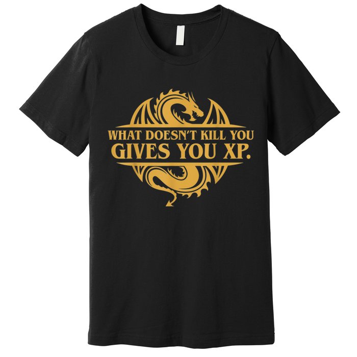 Dungeons And Dragons What Doesn't Kill You Gives You XP Premium T-Shirt