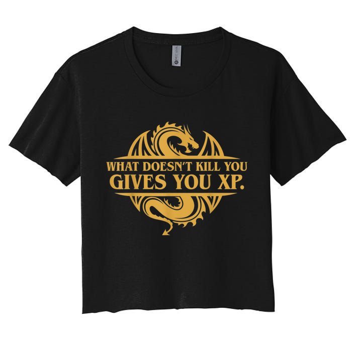 Dungeons And Dragons What Doesn't Kill You Gives You XP Crop Top