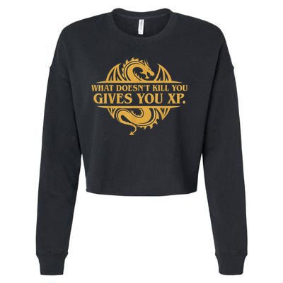 Dungeons And Dragons What Doesn't Kill You Gives You XP Cropped Pullover Crew