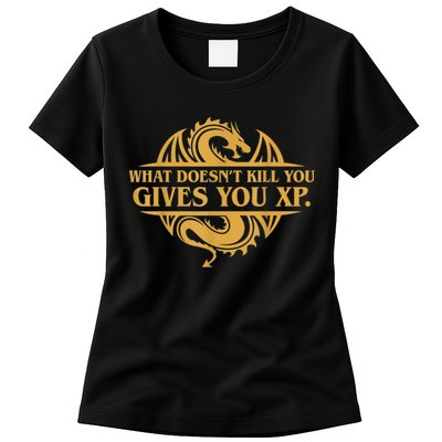 Dungeons And Dragons What Doesn't Kill You Gives You XP Womens T-Shirt