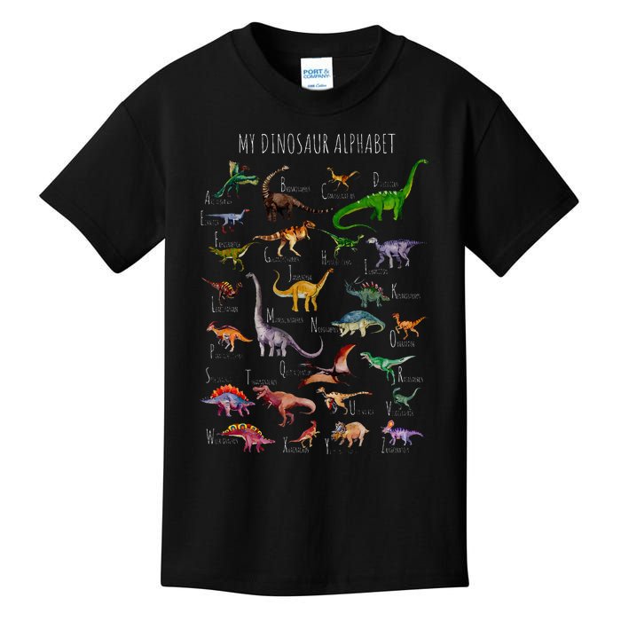 Dinosaur Alphabet Dino ABC Dinosaur Kids T-Shirt