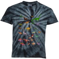 Dinosaur Alphabet Dino ABC Dinosaur Kids Tie-Dye T-Shirt