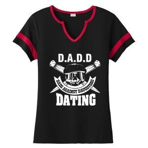 D A D D Dads Against Daughters Dating Gift Ladies Halftime Notch Neck Tee