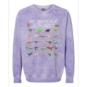 Dinosaur Alphabet Dino ABC For  Dinosaur Colorblast Crewneck Sweatshirt