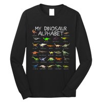 Dinosaur Alphabet Dino ABC For  Dinosaur Long Sleeve Shirt