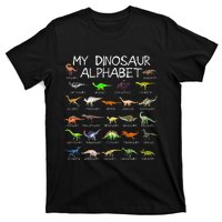 Dinosaur Alphabet Dino ABC For  Dinosaur T-Shirt