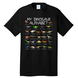 Dinosaur Alphabet Dino ABC For  Dinosaur Tall T-Shirt