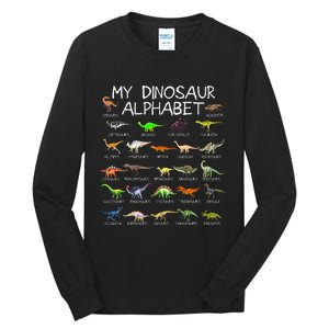 Dinosaur Alphabet Dino ABC For  Dinosaur Tall Long Sleeve T-Shirt