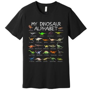 Dinosaur Alphabet Dino ABC For  Dinosaur Premium T-Shirt