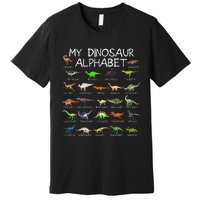 Dinosaur Alphabet Dino ABC For  Dinosaur Premium T-Shirt