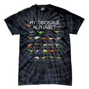 Dinosaur Alphabet Dino ABC For  Dinosaur Tie-Dye T-Shirt