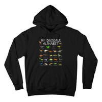 Dinosaur Alphabet Dino ABC For  Dinosaur Tall Hoodie