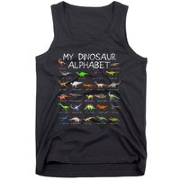 Dinosaur Alphabet Dino ABC For  Dinosaur Tank Top