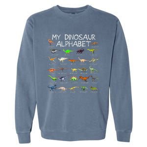 Dinosaur Alphabet Dino ABC For  Dinosaur Garment-Dyed Sweatshirt