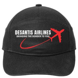 Desantis Airlines DeSantis Airlines Funny Political Trending 7-Panel Snapback Hat