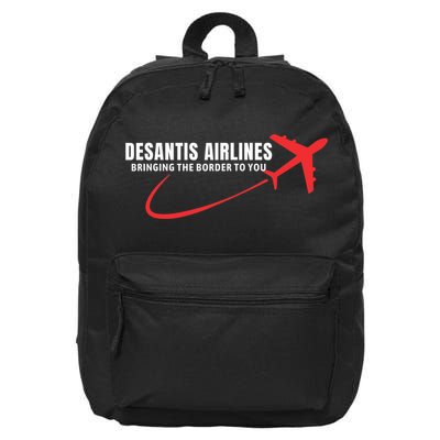 Desantis Airlines DeSantis Airlines Funny Political Trending 16 in Basic Backpack