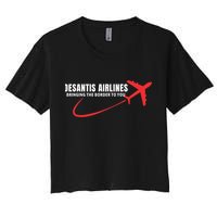 Desantis Airlines DeSantis Airlines Funny Political Trending Women's Crop Top Tee