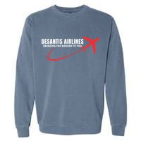Desantis Airlines DeSantis Airlines Funny Political Trending Garment-Dyed Sweatshirt