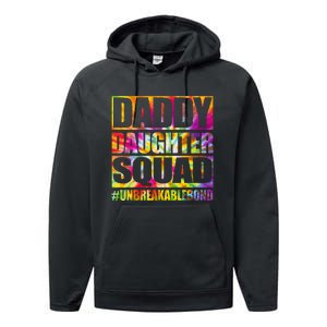 Daddy And Daughter Shirts Matching Father Daughter Squad Performance Fleece Hoodie