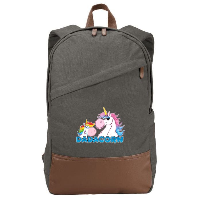 Dadacorn Dad Unicorn Cotton Canvas Backpack
